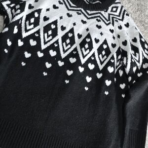 torrid Black & White Fair Isle Knit Sweater